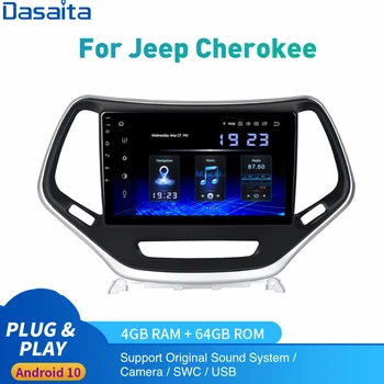 

Android 10.0 Car Radio for Jeep Cherokee Multimedia 2014-2019 Stereo 2Din Autoradio DSP IPS 1280*740 Carplay HDMI 4Gb+64Gb