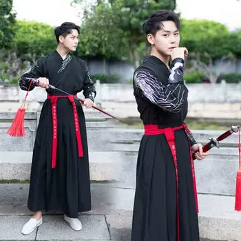 

Hanfu Men&WomenChinese Tradition Fantasia Adult Male Carnival Cosplay Costume Fancy Dress Hanfu Black For Couples Plus Size 4XL