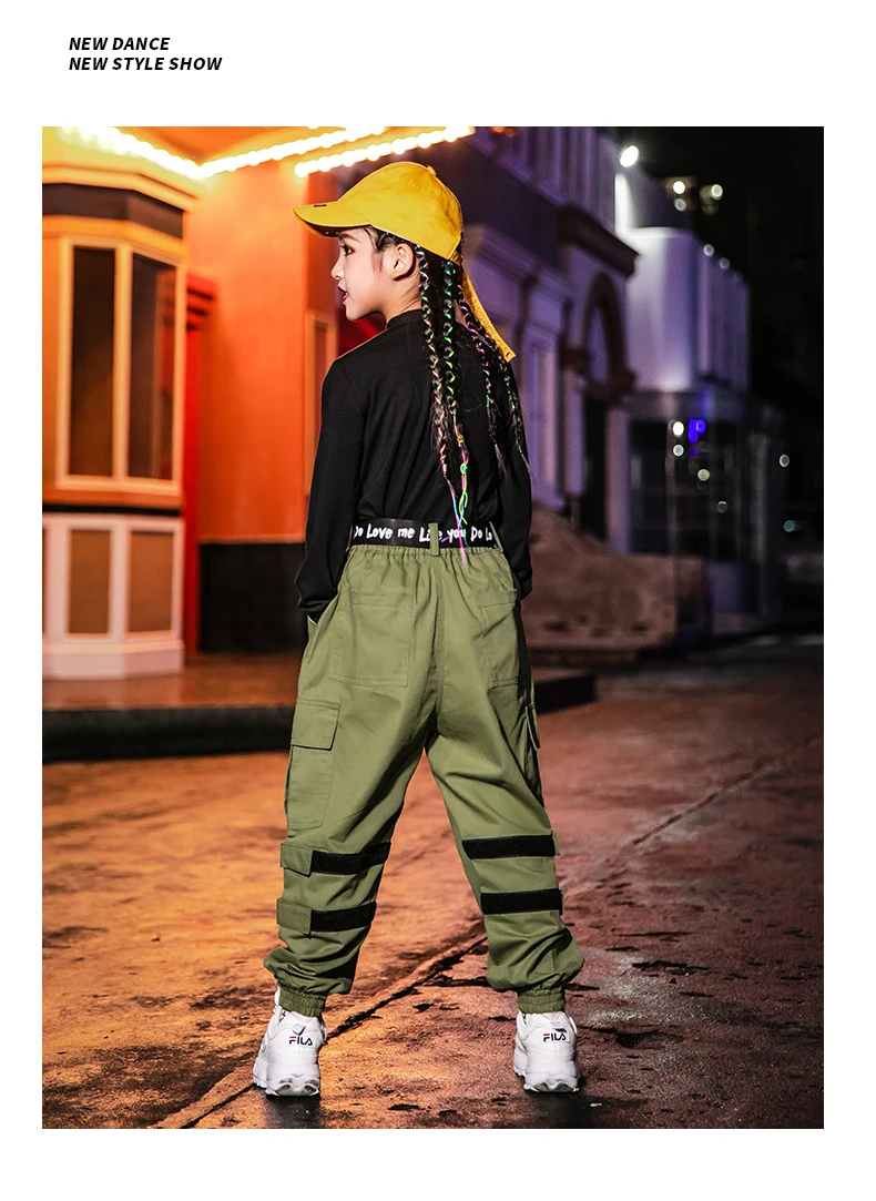 Детский танцевальный костюм в стиле хип-хоп комбинезоны в стиле хип-хоп Детский костюм для джазовых танцев уличная одежда для сцены и школы VDB960
