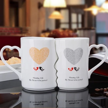 

Couple cups a pair of creative trends Korean mugs personality water cups ceramic cups get married and give gifts for birthdays