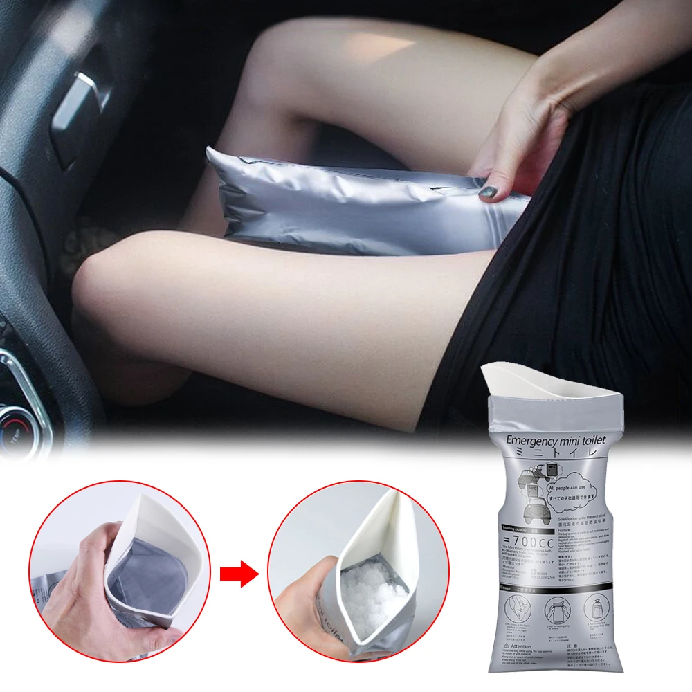 700ml Emergency Urine Bag Car Vomit Bags Mini Portable Toilet Camping Handy Unisex Disposable Urinal Toilet Bag Outdoor Tool New