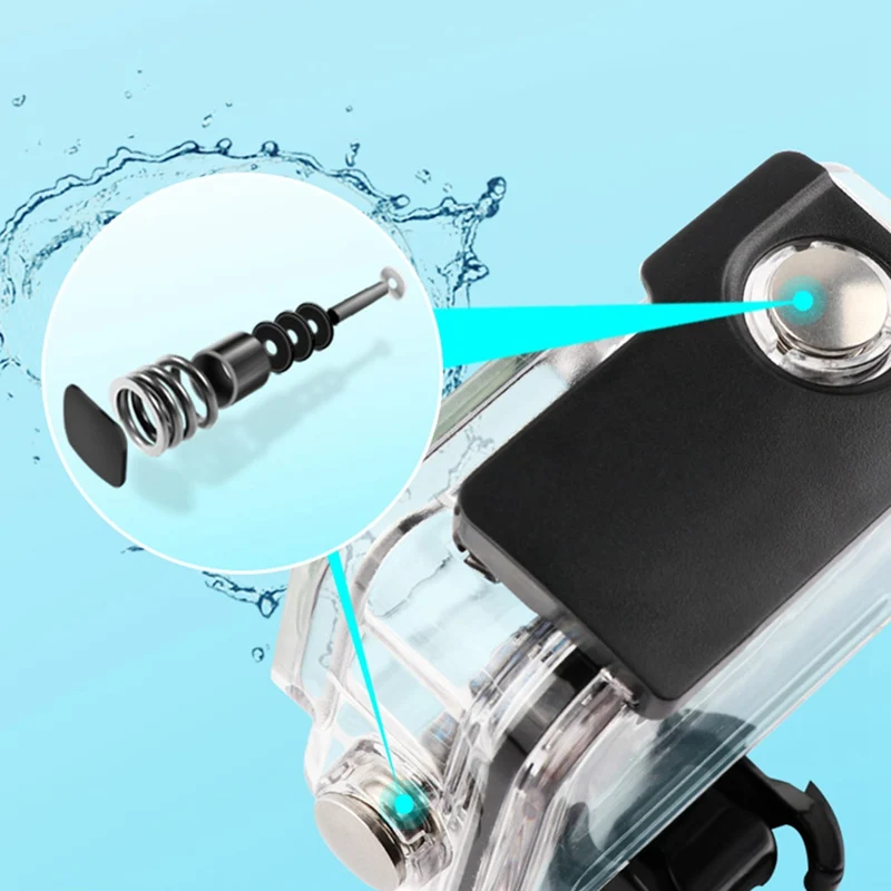 45 м подводный водонепроницаемый чехол для GoPro Hero 8, Черный Защитный корпус для экшн-камеры GoPro 8, аксессуары