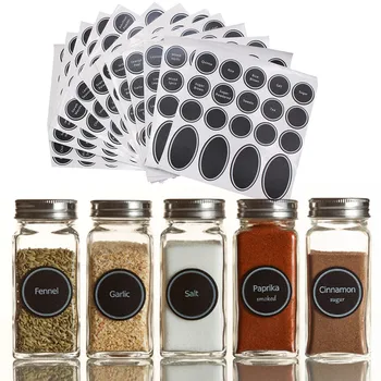 

320 Printed Kitchen Spice Jar and Pantry Label Set Chalkboard Round Stickers Write-on Labels Convenient Kitchen Tools#25