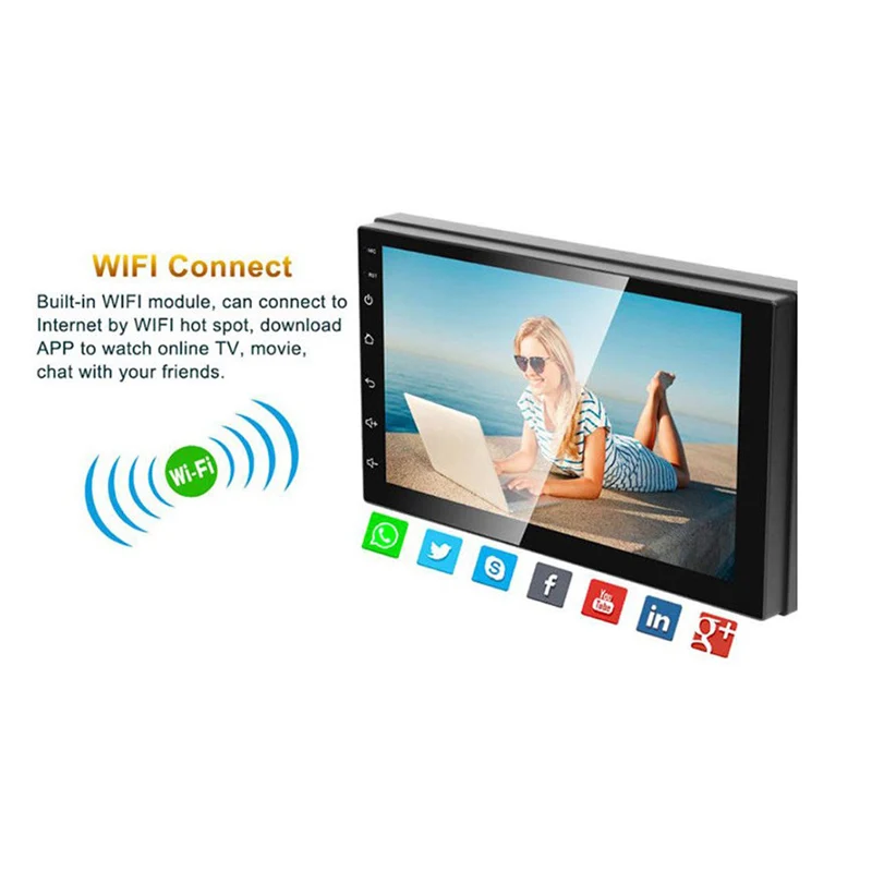 " wifi HD Bluetooth автомобильный стерео аудио MP5 радио плеер gps навигация микрофон Сенсорный экран: 7" емкостный сенсорный экран