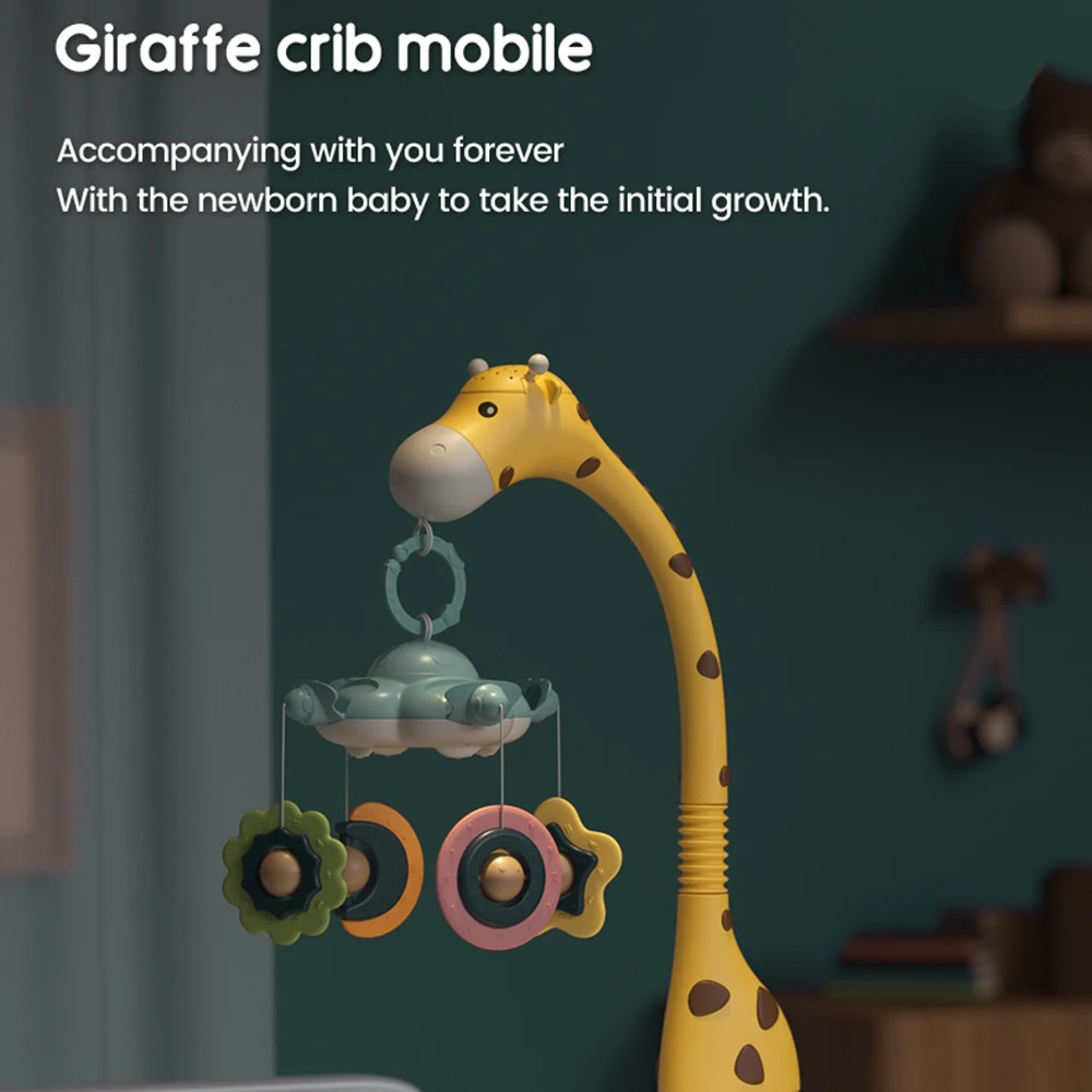 Brinquedo do Sino do Berço da Projeção com Iluminação da Música Meses Bebê Multifuncional Girando Calmante Gum Cama Sino 0-12 7 High Quality Brinquedos e hobbies
