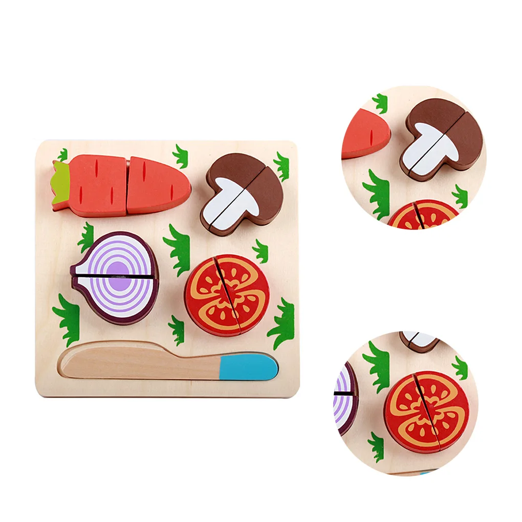 Деревянная игрушка, фрукты, овощи, фруктовый десерт, Детская кухонная игрушка, еда, ролевые игры, головоломка, развивающие подарки для детей