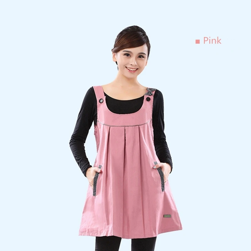 Электромагнитное излучение защитная одежда для беременных женщин плечевой ремень расширение стиль EMF Экранирование Металлическое волокно платье - Цвет: Pink