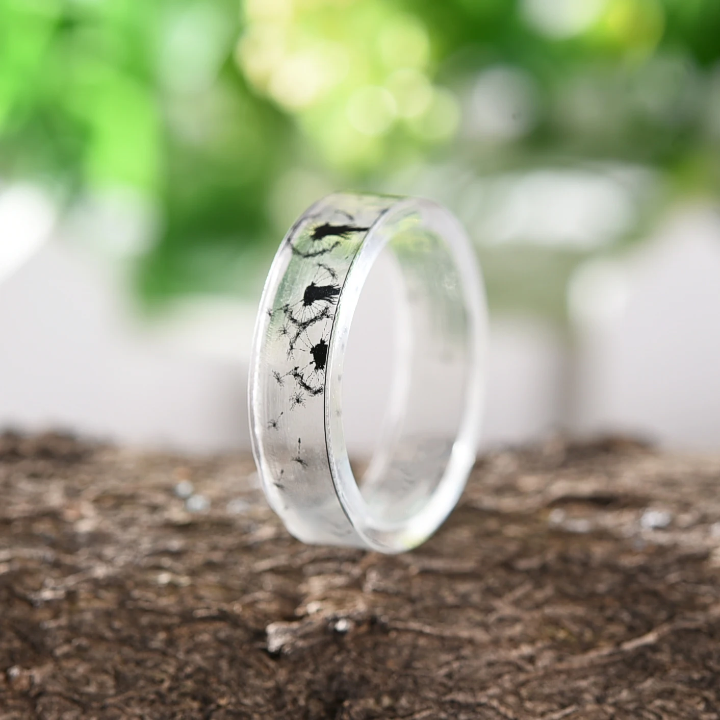 Inspire Resin кольцо бижутерия ручной работы с чернилами Одуванчик прозрачная смола