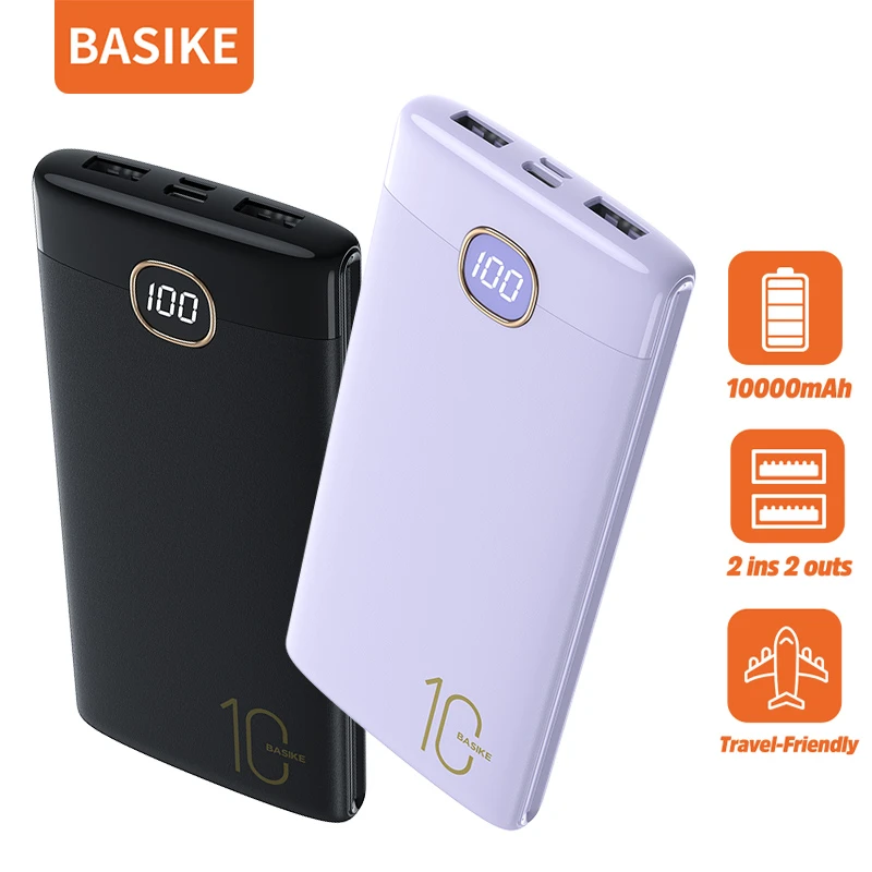 battery bank Kivee 10000mAh Portable Power Bank External Battery Charger PoverBank for iPhone Xiaomi Redmi Samsung 10000 mAh Powerbank best portable charger