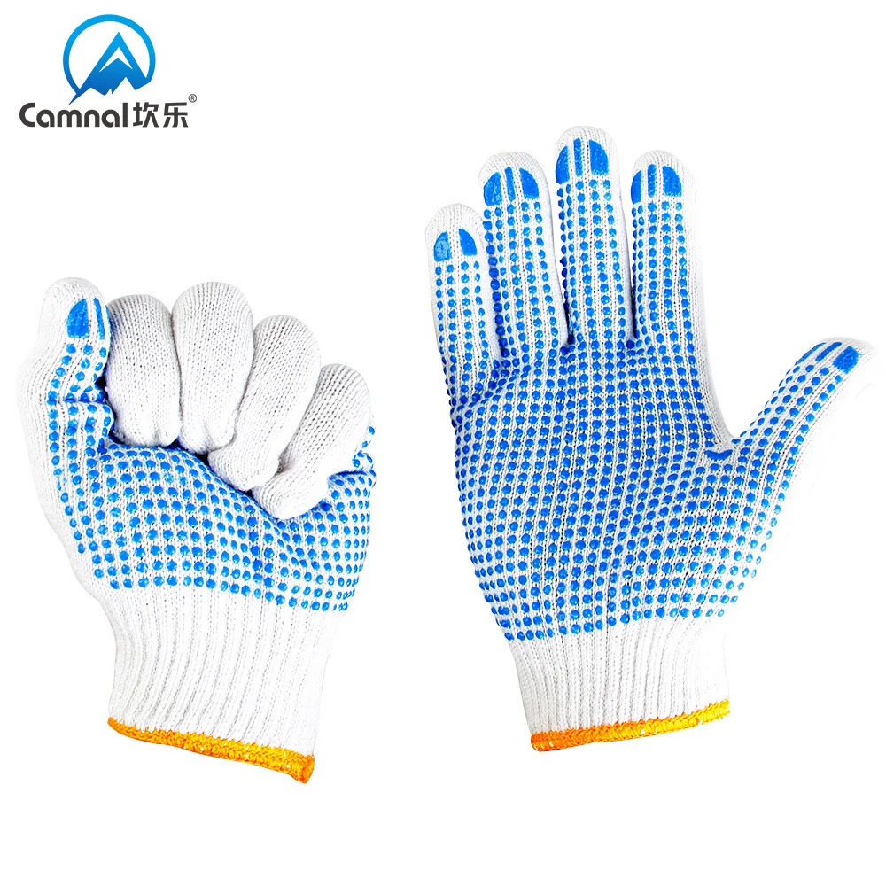 

Kan le/camna Protection Non-slip Glue Point Working Gloves Downhill Mountain Climbing Wear-Resistant Cotton Gloves with Rubber D