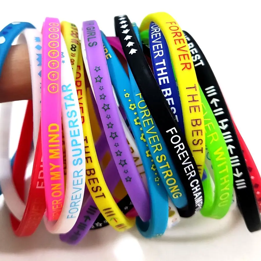 NOOIT GEVEN UP Silicone Rubber Band Elastische P... - Vicedeal