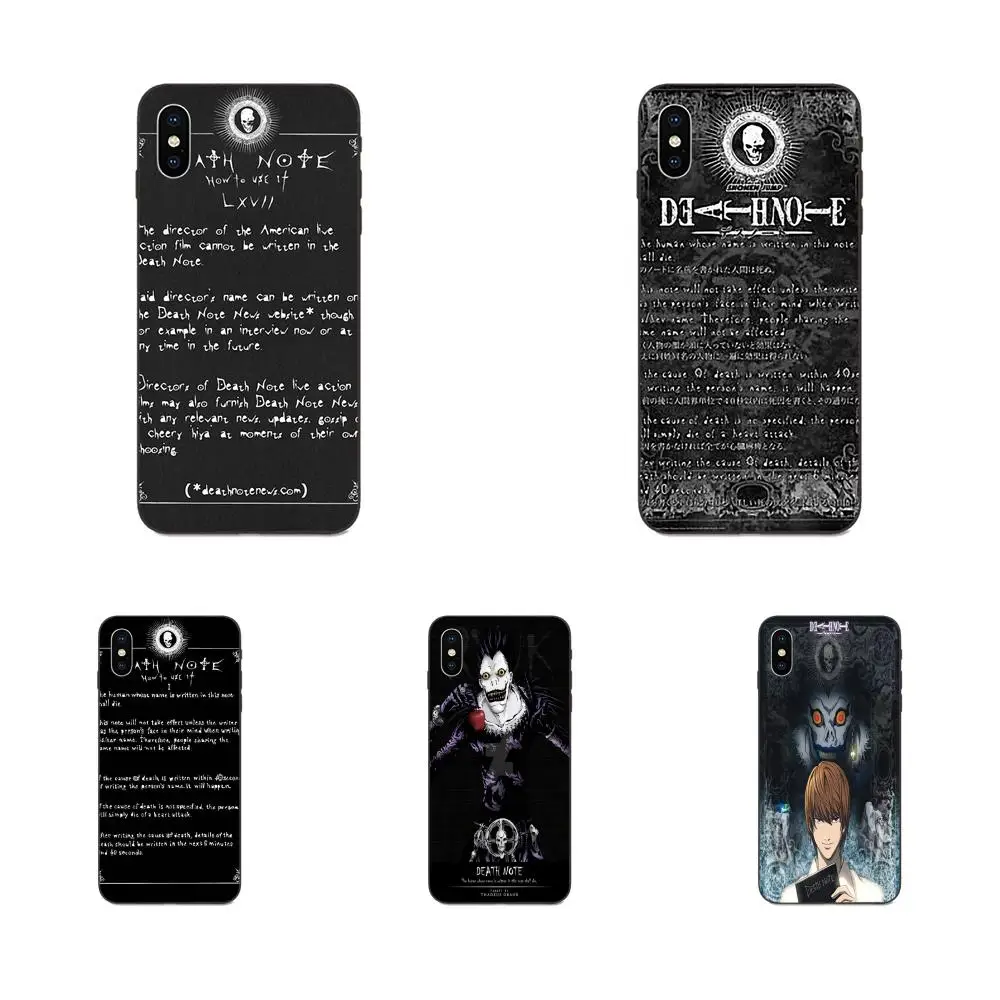 Мягкий чехол для телефона из ТПУ с надписью Death Note Rules Galaxy A8 A9 Star 4 8 9 10 S3 S4 S5 S6 S7 S8 S9 S10