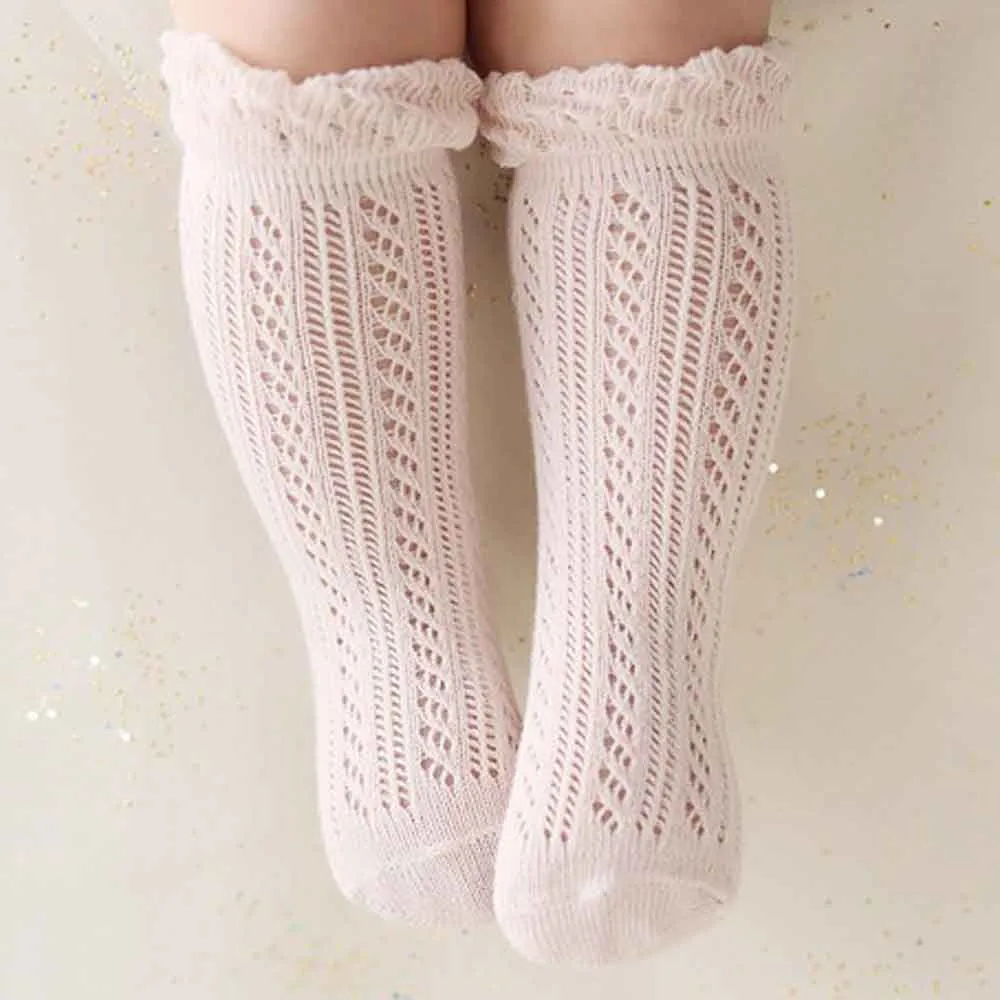 Infant Baby Socks for 0-2Y Baby Socks for Girl boy Cute Warm Cotton Blend Knitting Mesh Cute Children High baby winter socks