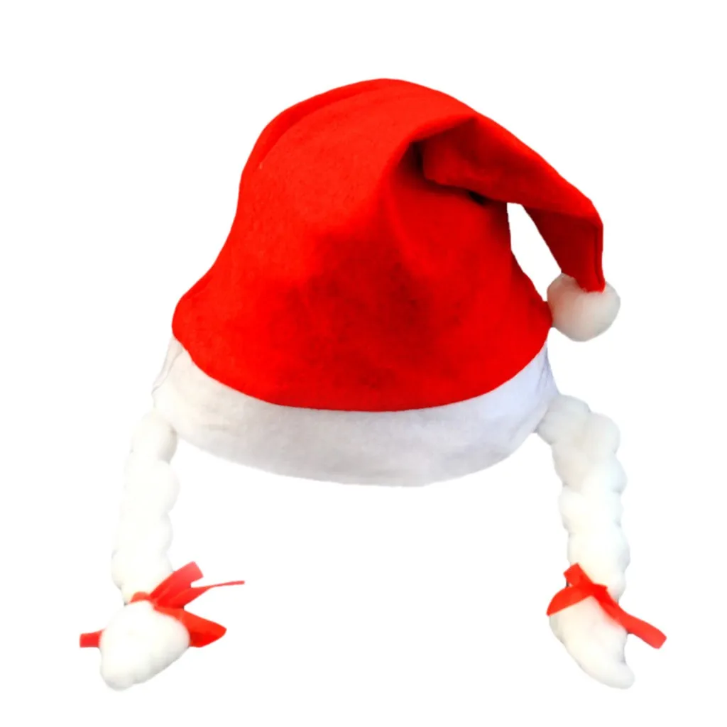 Новинка, Рождественская шапка в виде игральных костей для мальчиков и девочек, для взрослых, домашнее украшение, нетканый пояс с косами, рождественские шапки, вечерние шапки