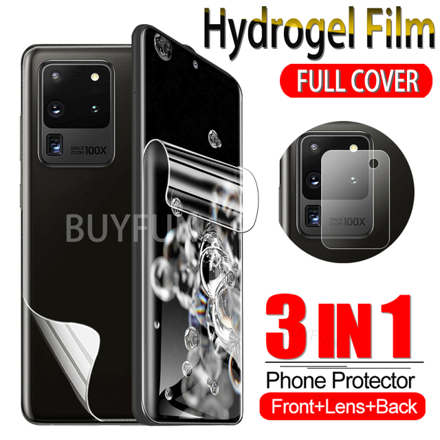 Hydrogel Film For Samsung Galaxy S21 S20 Ultra Fe S21+ S20+ 4G/5G Full Cover Water Gel Soft Films Samsang S 21 20 Plus HD