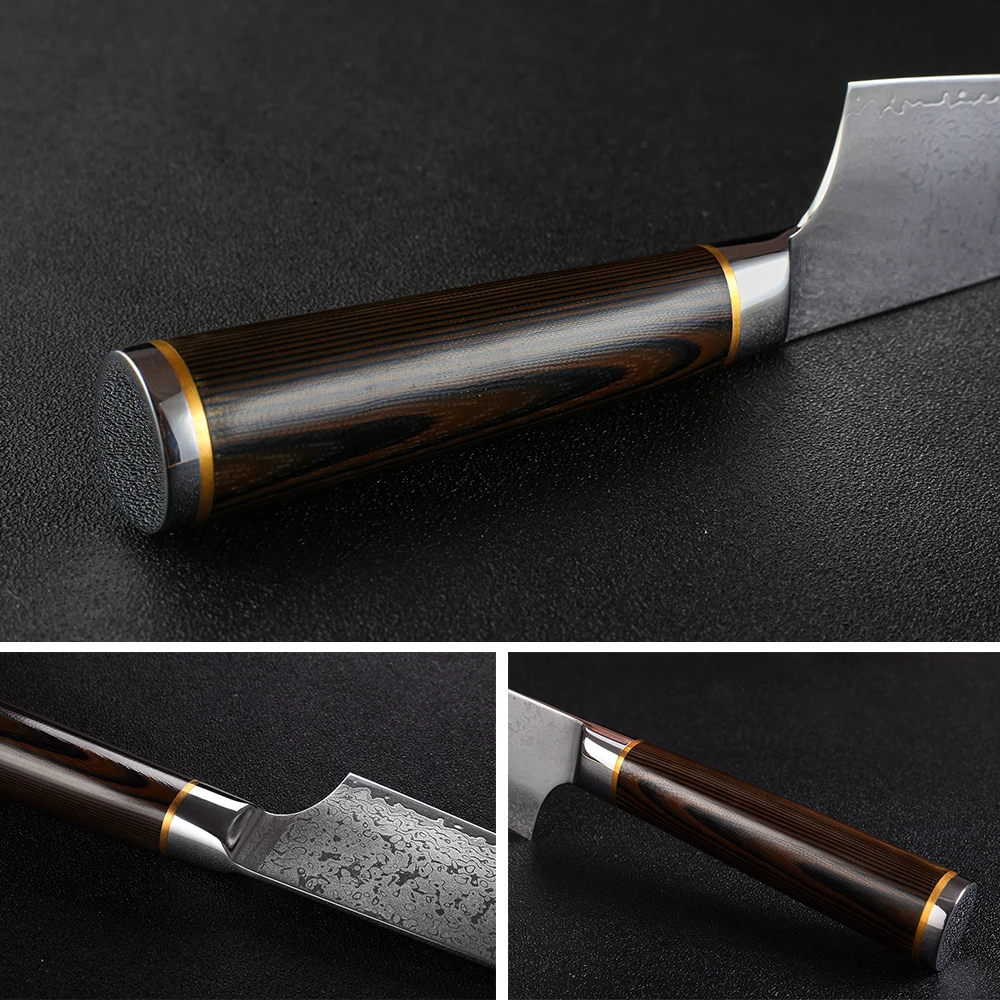 8 дюймов поварской нож TURWHO Gyuto из высокоуглеродистой дамасской стали японские