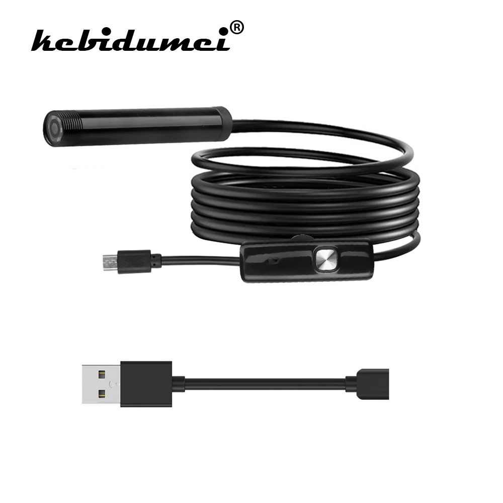 Vendedor Caliente Kebidumei impermeable HD 720P 7mm endoscopio USB 6 LED de 1M de la inspección del endoscopio de la cámara para Android Teléfono Inteligente PC eKoqjn9N