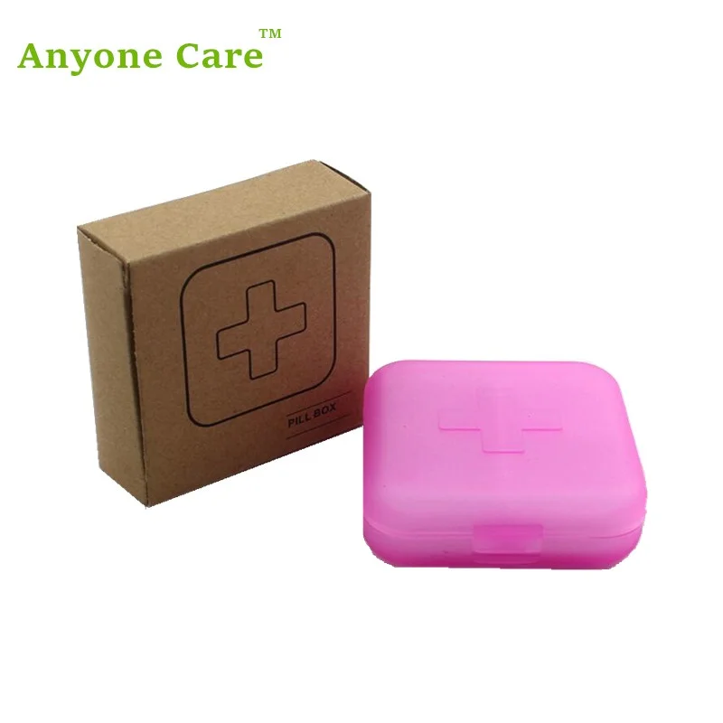 4 сетки набор таблеток Мини pillbox крафт-коробка упаковка мелких предметов коробка для хранения личных съемных таблеток