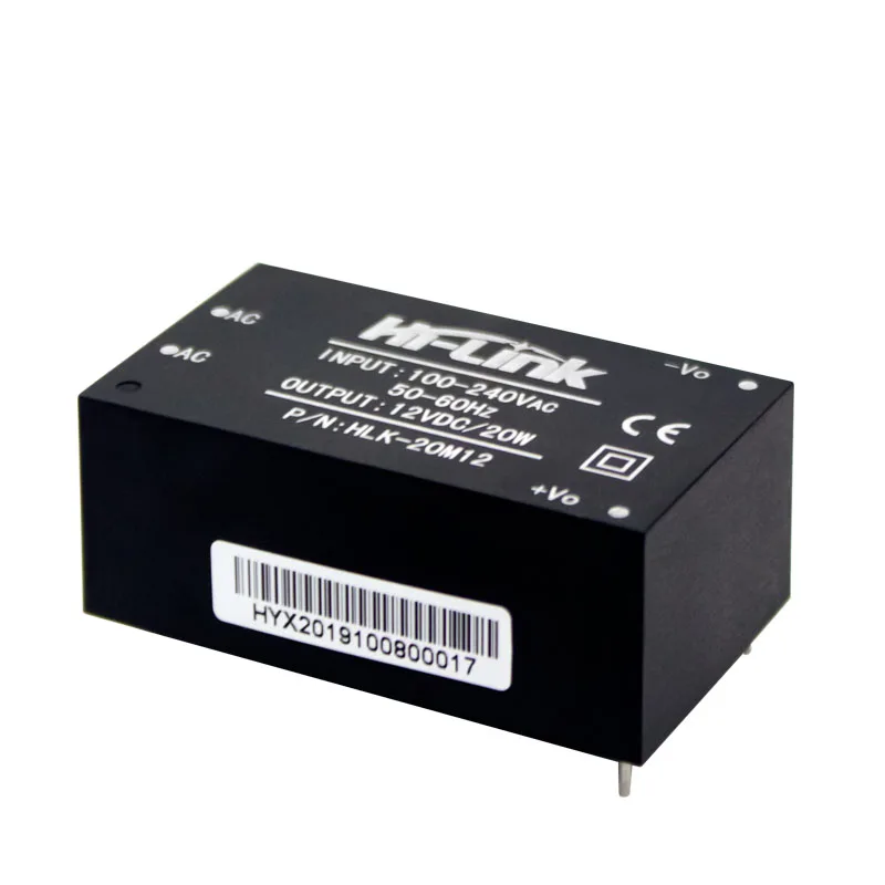Hi-Link HLK-20M12 220V to 12V 1.6A 20W AC DC compact isolated step down power supply module support OEM/ODM 20M12 CE power supply switching power supply
