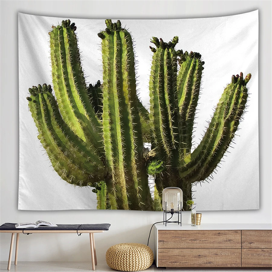 

Huge Saguaro Hippie Tapestry Wall Hanging Fabrics Boho Decor Mandala Tapestry Cactus Plants Landscape Wall Carpet Wall Blanket