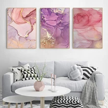 Nordic Style Abstract Marble Texture  Decorative Picture Fluid Art Canvas Wall Art Poster Modern Home Office Room Decor