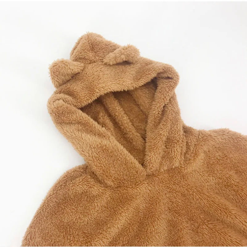  Hoodie Sweatshirt With Ears Crop Top Short Women Long Sleeve Pullovers New White Autumn Winter Tedd