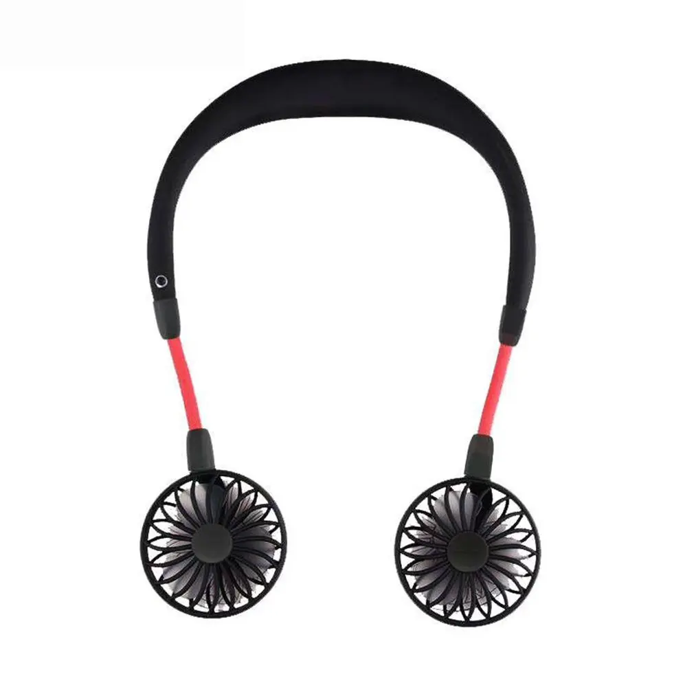 

1200 mAre USB Portable Fan Hands-free Neck Fan Hanging Charging Mini Portable USB Sports Fans 3 Gears