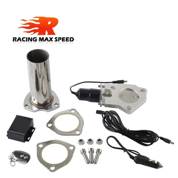 

2.5''/3.0'' Cutout Stainless Steel Exhaust Cut Out Header Be Cut Pipe Electric Valve Exhaust Tip Muffler Kit