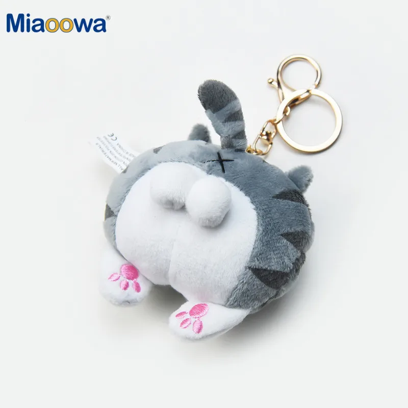 grey cat 10 см Kawaii плюшевый брелок забавный кот корги попа набивные животные заполненные стежком мягкие игрушки сумка украшение кулон Игрушки для девочек - Цвет: grey cat