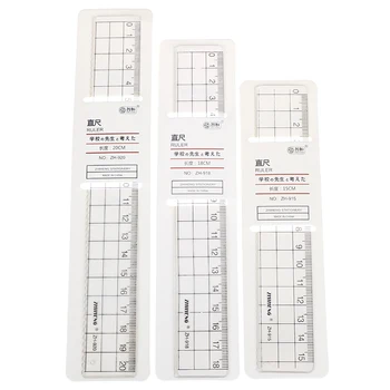 

1pcs 15cm 18cm 20cm Transparent Simple Ruler Plastic Square Ruler Cute Learning Stationery Drawing School Supplies