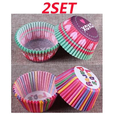Style 14-200pcs 100/200 шт бумага для кексов обертки для кексов форма для выпечки чашки Чехлы Коробки для кексов форма для кекса кухонные Инструменты для декорирования форма для приготовления печения - Цвет: Style 14-200pcs