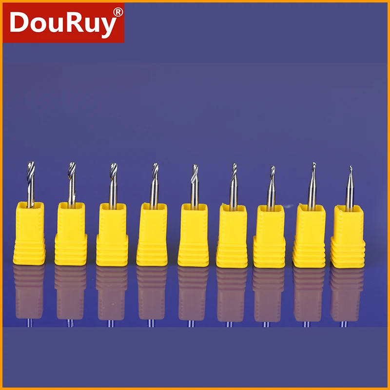 

10PCS 3A 3.175mm One Flute Spiral Router Bits for Aluminium Alloy CNC End Mill Tungsten Carbide Alloy Milling Cutter
