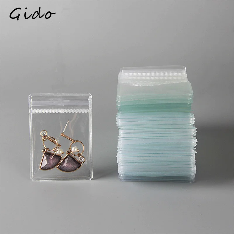 20pcs Mini Ziplock Jewelry Bags PVC Clear Plastic Necklace Earring Ring