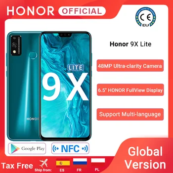 Versión Global Honor 9X Lite 4G 128G 48MP Cámara Kirin 710 de 6,5 "teléfono móvil Android P GPU Turbo 3,0 NFC