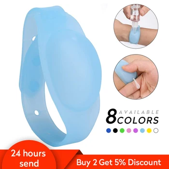 

5pcs/lot Silicone Wristband Hand Dispenser Wearable Hand Sanatizer Wristband Dispenser Soap Dispenser Bracelet Desinfectant
