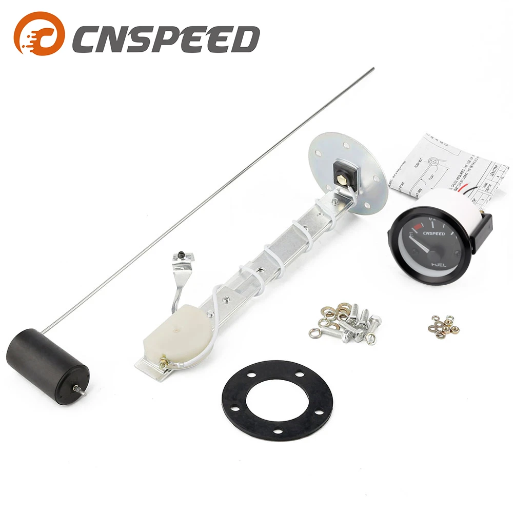CNSPEED indicador de nivel de para coche, indicador Universal de 2 ", 52mm, 12V, con flotador de combustible, puntero blanco, luz blanca Retro, YC101147|gauge meter|gauges fuel levelgauge level - AliExpress