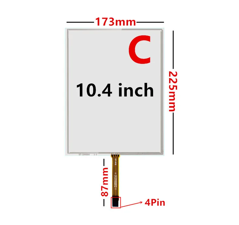 7/10.4/12.1 Inç 4pin Direnç Sayısallaştırıcı Dokunmatik Ekran el yazısı Panel Cam Araba GPS Tıbbi Endüstriyel Kontrol Ekipmanları