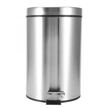 

7L Stainless Steel Step Trash Can Wastebasket Garbage Container Bin for Bathroom Bedroom Kitchen Household Accessories