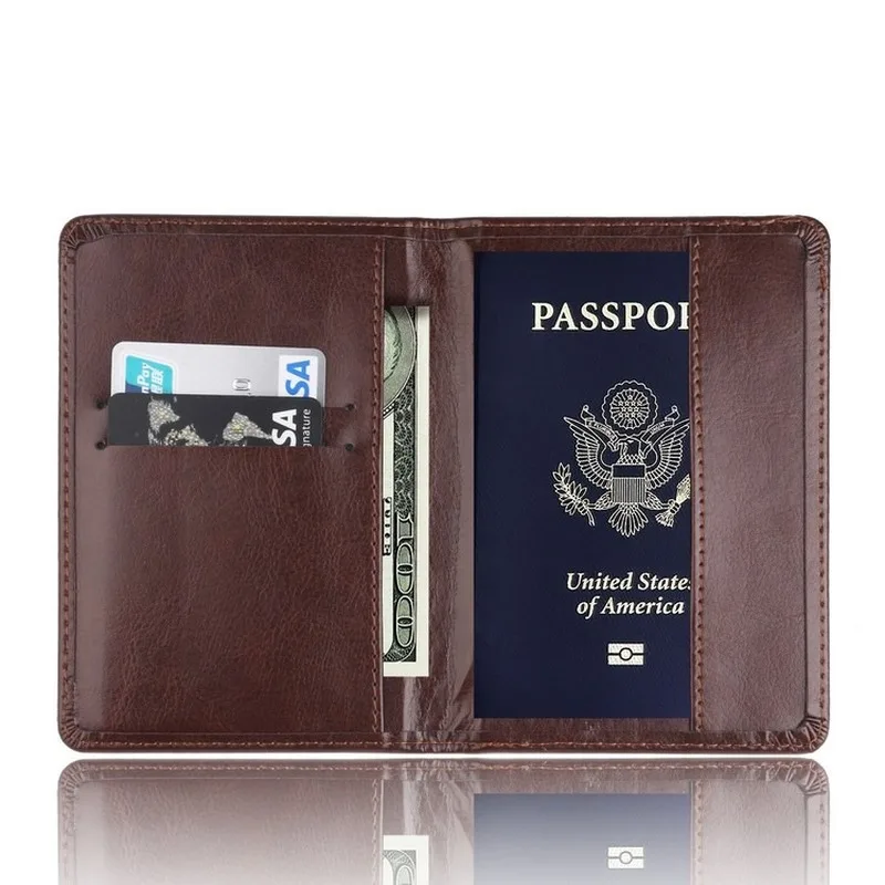 Твердый роскошный мужской чехол для паспорта кожаный женский держатель для кредитных карт Женский кошелек для путешествий Чехол для банковский идентификатор карты сумка-Органайзер
