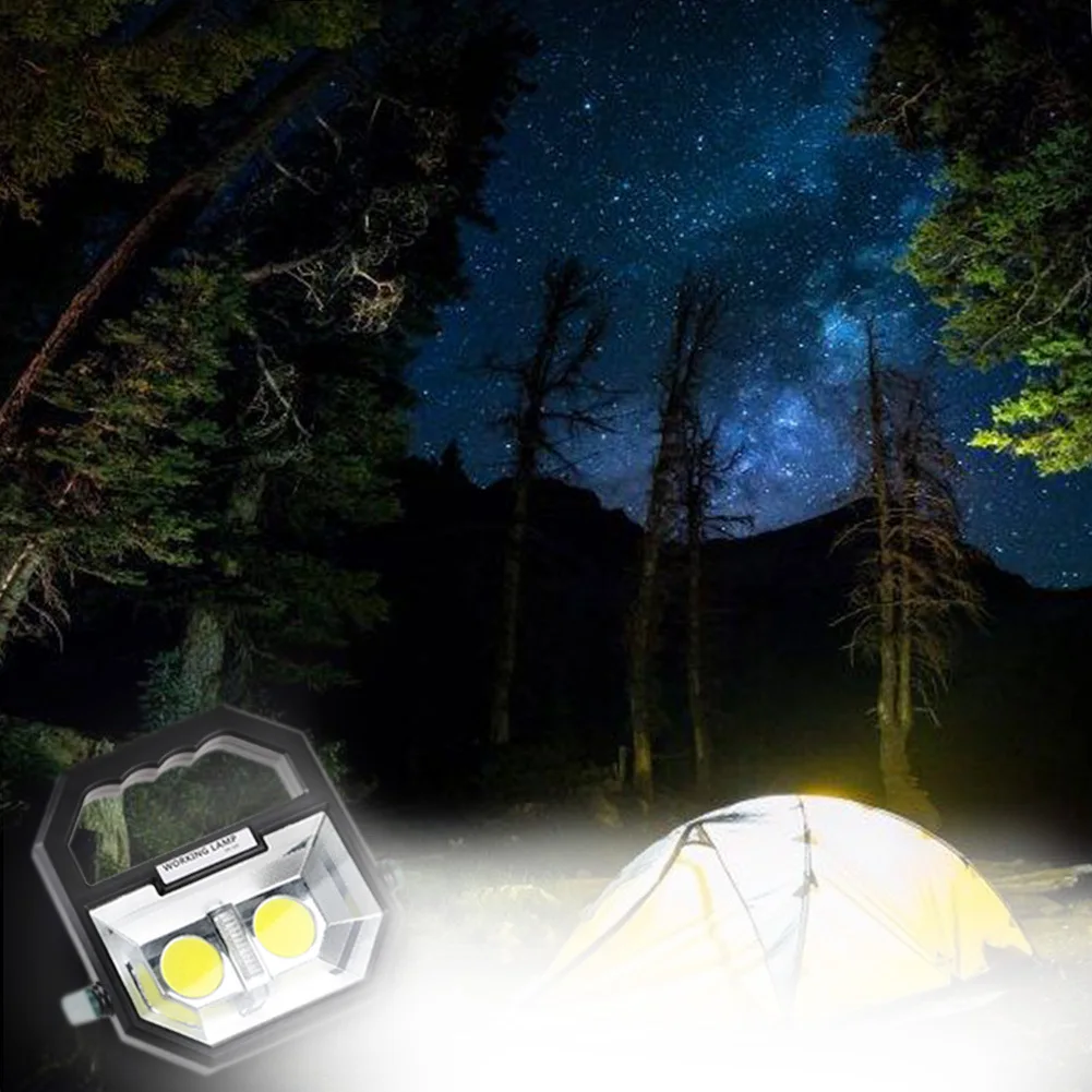Inundação à Prova Água com Aviso Luz de Trabalho Luz para Acampamento Portátil Recarregável Lâmpada Drechargeable Emergência Reparação Carro 200w Led Cob Usb 4 200w led portátil cob luz de trabalho