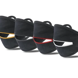 Fashion Black Cotton Mouth Mask With Zipper Adult Unisex Cotton Drinking Masks For Halloween Cosplay Cycling Camp Mascarillas