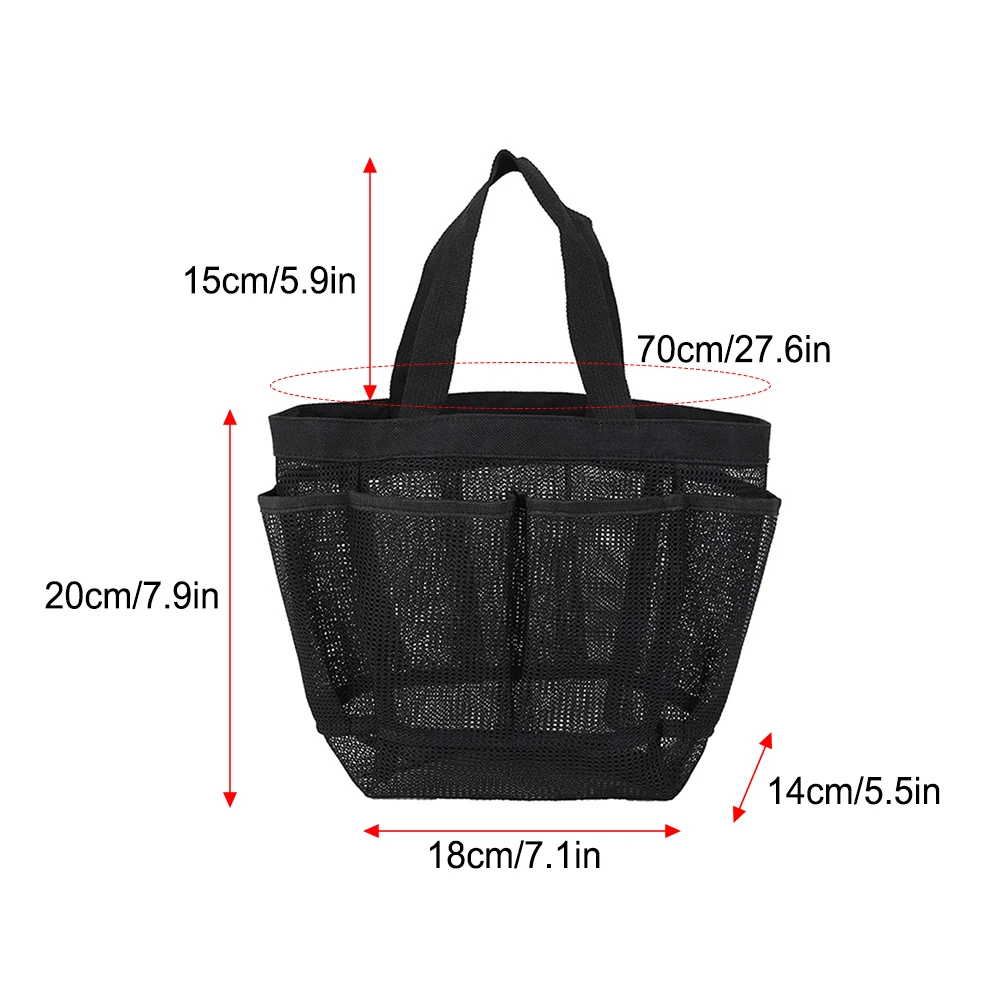 2021 Hanging Toiletry Bag Mesh Shower Bag Portable Wash Bags Quick Dry Cosmetic Bags Shower Organizer for Bathroom Beach Camping Outdoor and Sports Sports Bags