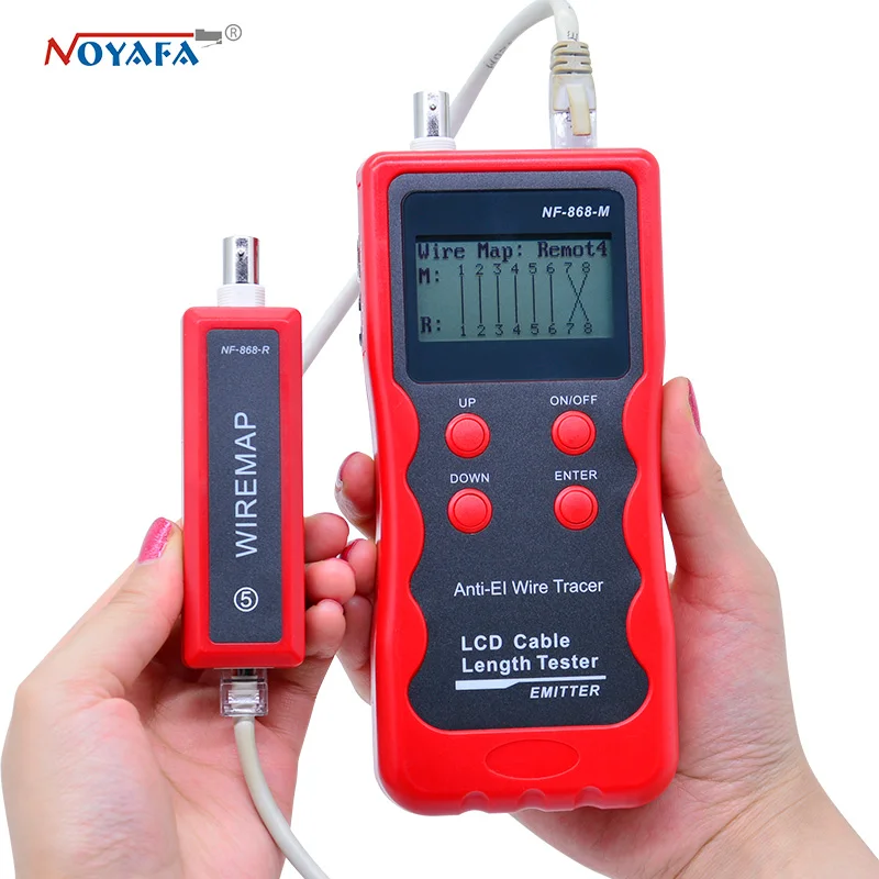 Тестер кабелей Lan тестер UTP для RJ45/RJ11/BNC/USB английская версия NF_868W|utp cable tester|lan testerlan