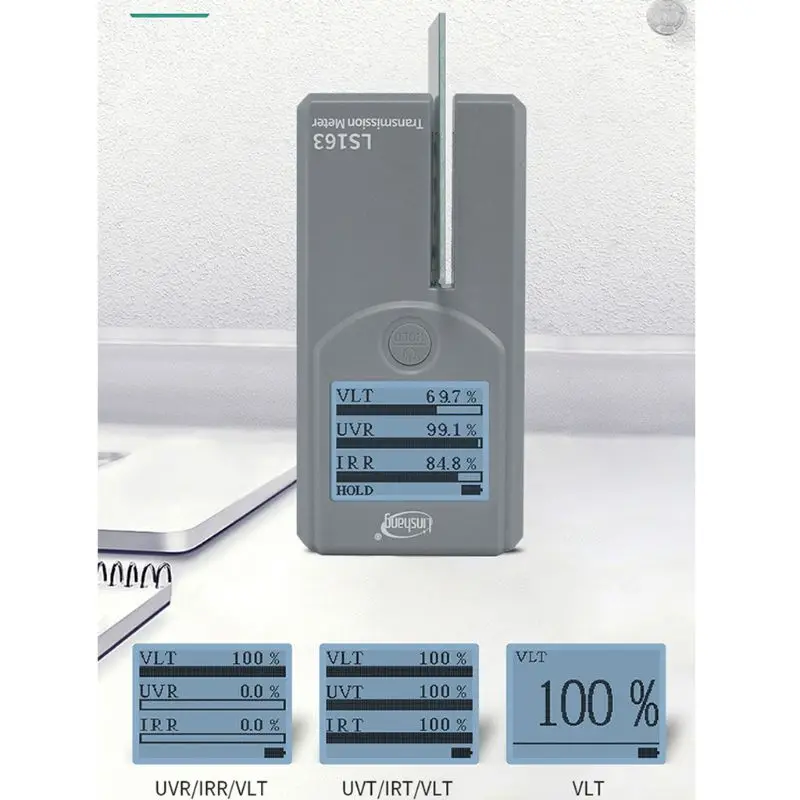 LS163 окно оттенок стекло солнечной пленки Трансмиссия метр Ультрафиолетовый инфракрасный скорость отклонения UVR IRR VLT тестер