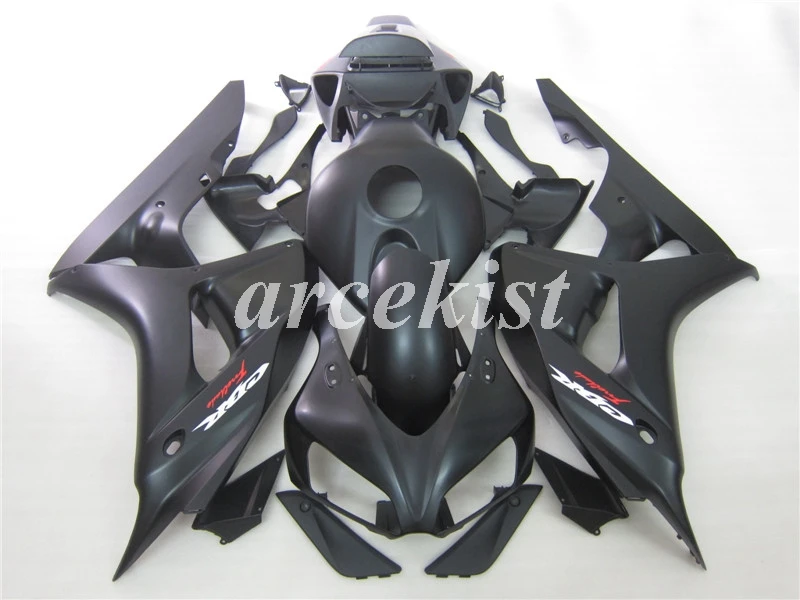 ABS мотоцикл полный обтекатель комплект Подходит для Honda CBR1000RR 06 07 CBR 1000 RR 2006 2007 Кузов Набор черный матовый