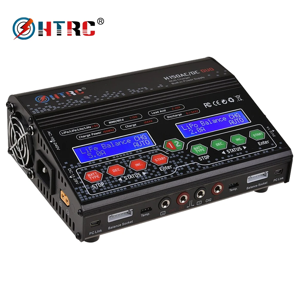 H150 RC Баланс Зарядное устройство Dis зарядное устройство для Lilon LiPo LiFe LiHV Nimh Nicd Батарея AC DC DUO 300 Вт 12А двойной выход ЖК-дисплей зарядное устройство