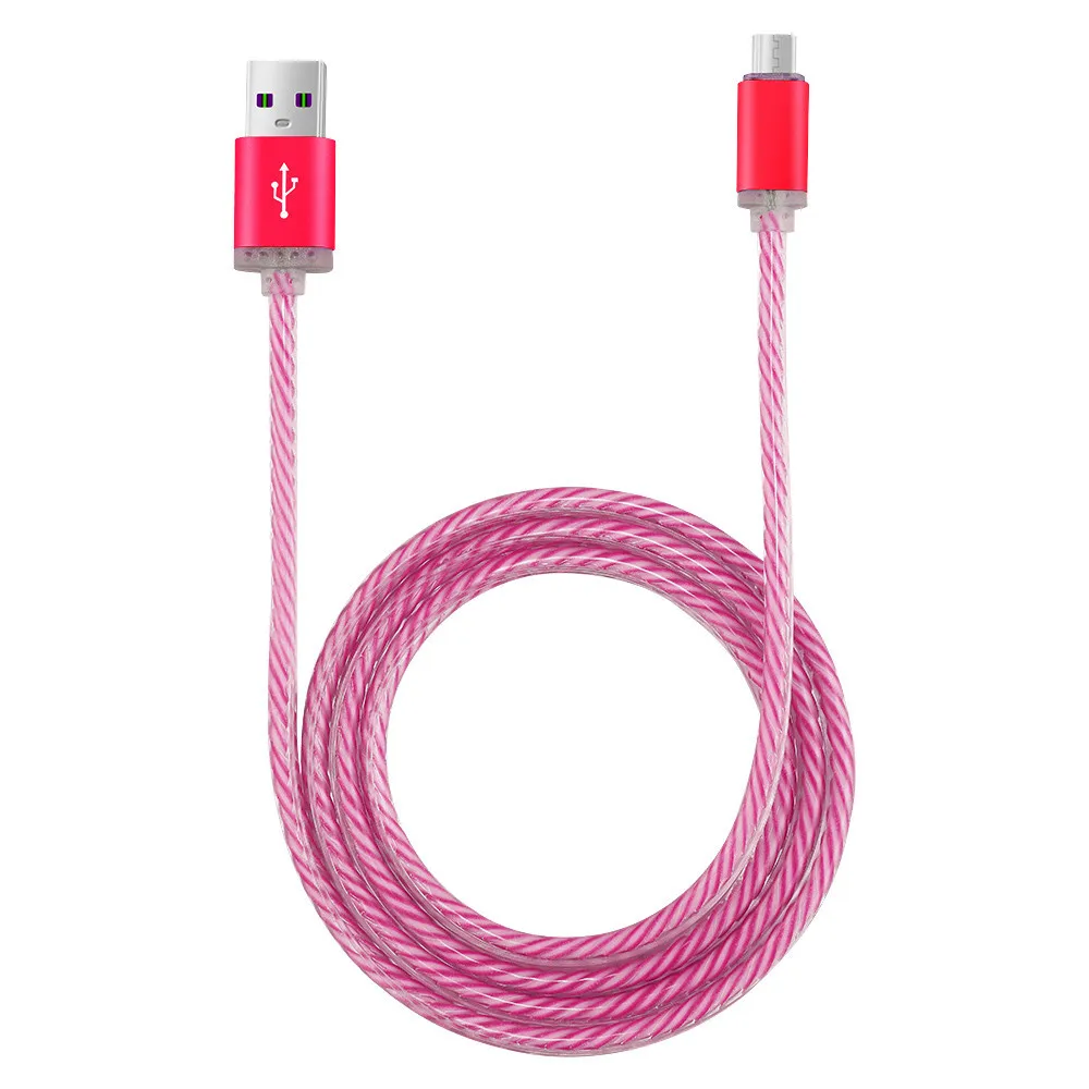 Micro Usb кабель зарядное устройство зарядный шнур 8 Pin для Iphone для Android мобильного телефона зарядное устройство 1 м USB кабель для передачи данных с Светодиодный индикатор