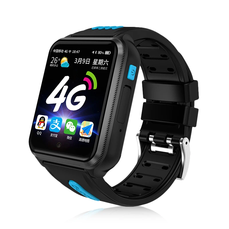 Серый H1 4G Детские умные часы gps Wi-Fi IP67 Водонепроницаемый 1080 мАч большой аккумулятор с sim-картой и tf-картой камера видео умные часы - Цвет: Серый