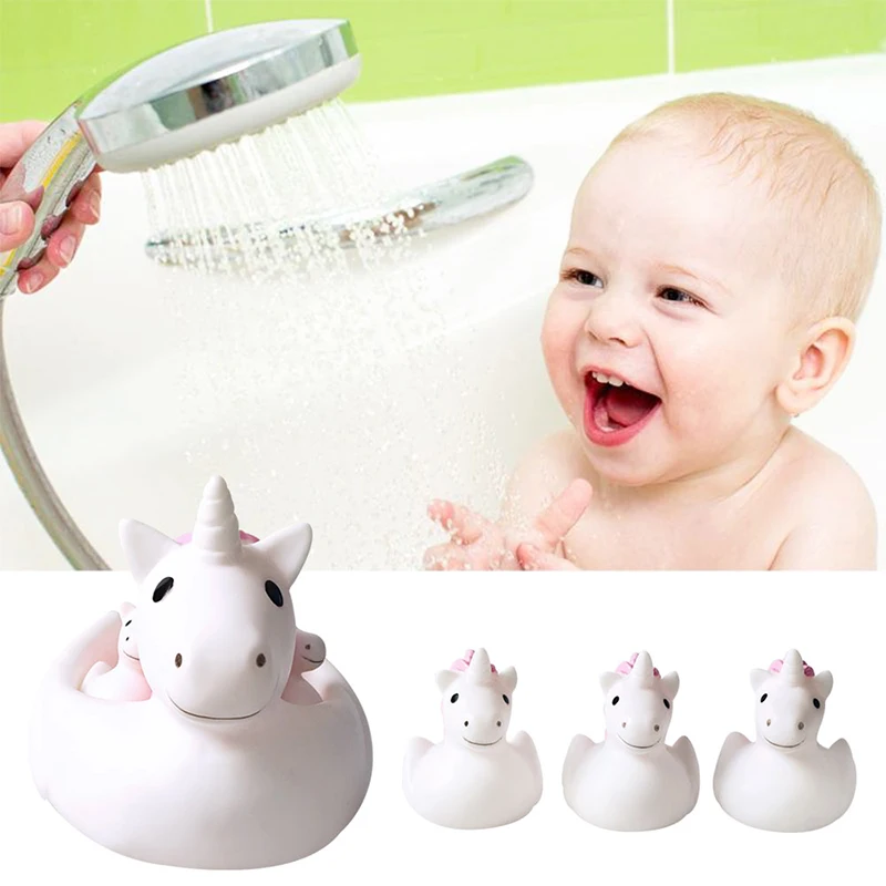 Милая детская резиновая игрушка для ванной с пищащей уткой, игрушки для детей, 1 большая 3 маленькая утка, игрушка для душа