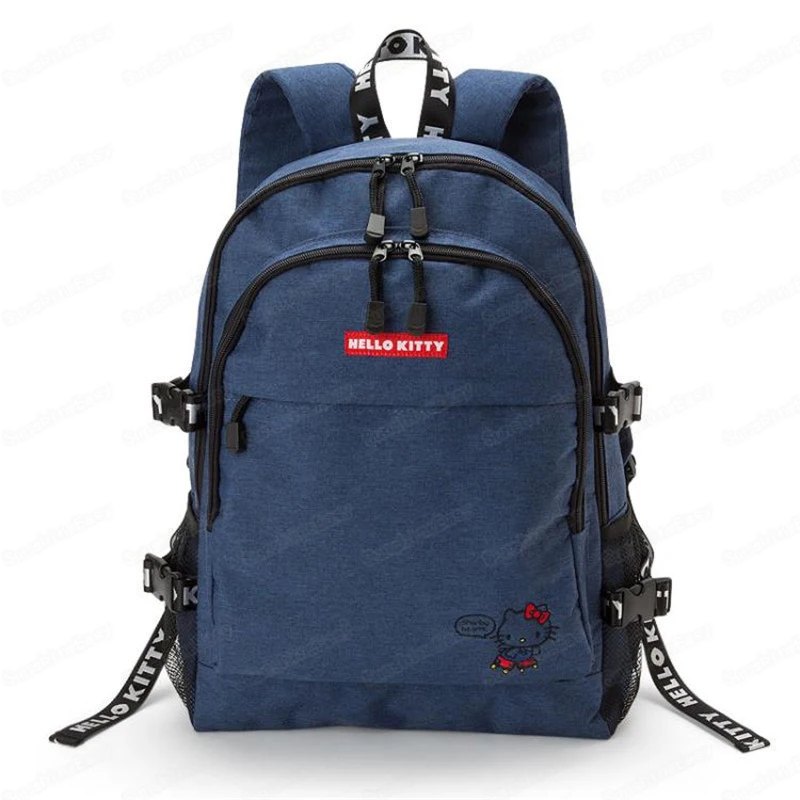 Простой рюкзак с принтом HELLO KITTY, модная повседневная школьная сумка с мультипликационным принтом, многофункциональная Студенческая сумка для молодых девушек